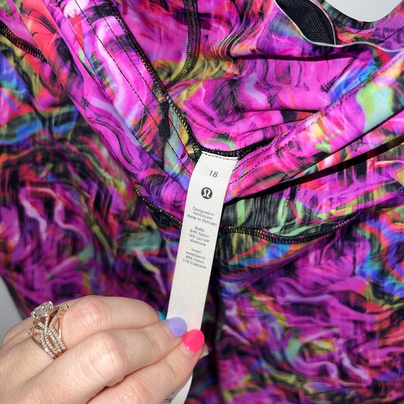 Lululemon Base Pace High-Rise Tight leggings - Hyper Flow Pink Multi size 18 - Picture 7 of 14